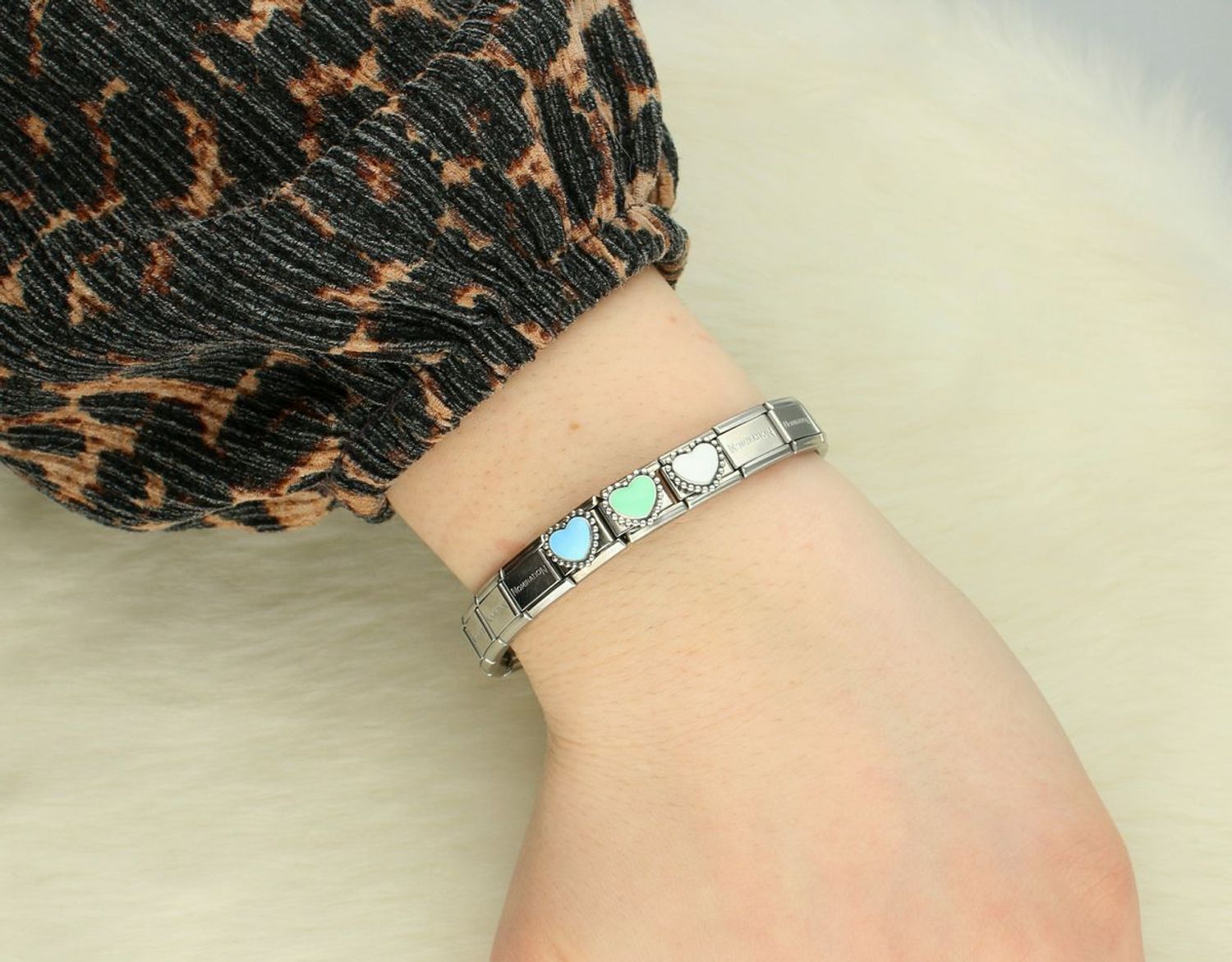 Zawieszka Nomination Link 925 srebro Niebieskie serce 330204 34.jpg